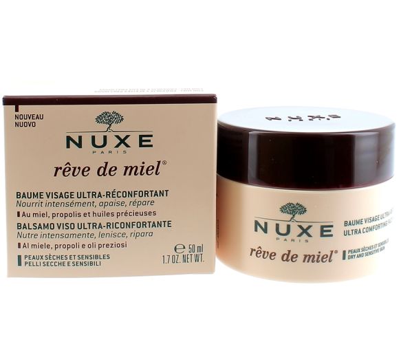 Baume visage ultra-réconfortant Rêve de Miel Nuxe - pot de 50 ml - image 1