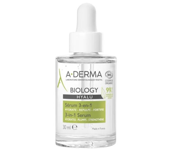Biology Hyalu Sérum 3-en-1 bio A-derma - flacon compte-goutte de 30ml - image 1