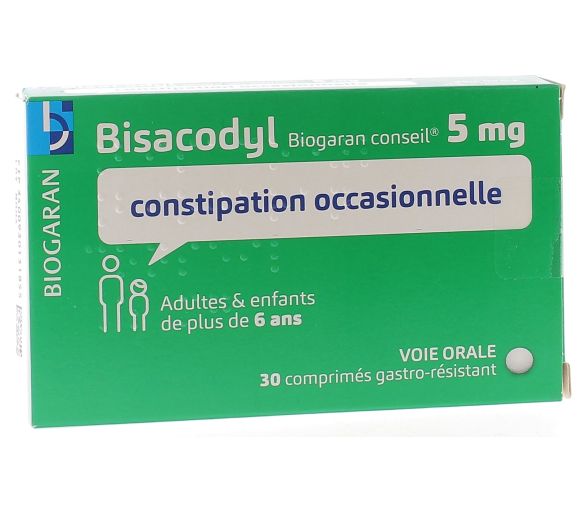 Bisacodyl Biogaran Conseil 5 mg - boîte de 30 comprimés gastro-résistants