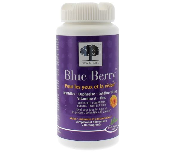 Blue Berry Pour les yeux et la vision New Nordic - boîte de 240 comprimés
