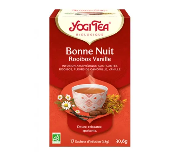 Bonne nuit Rooibos vanille BIO Yogi Tea - boite de 17 sachets