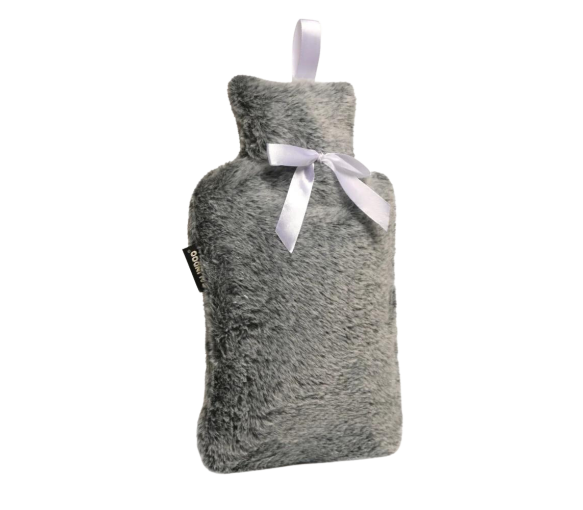 Bouillotte à eau avec housse grise Calindoo - bouillotte de 2L