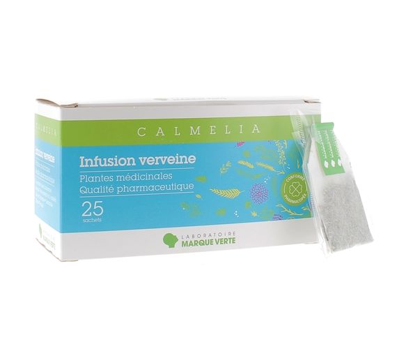 Calmelia infusion verveine Marque verte - boite de 25 sachets