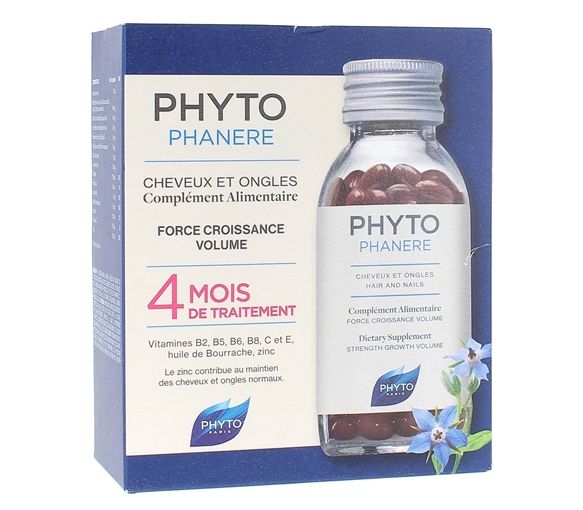 Phytophanère Cheveux et Ongles Phyto - lot de 2x120 capsules