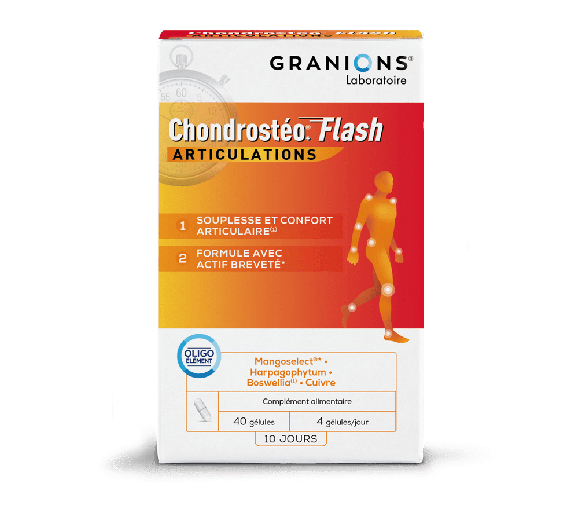 Chondrosteo flash articulations Granions - boîte de 40 gélules