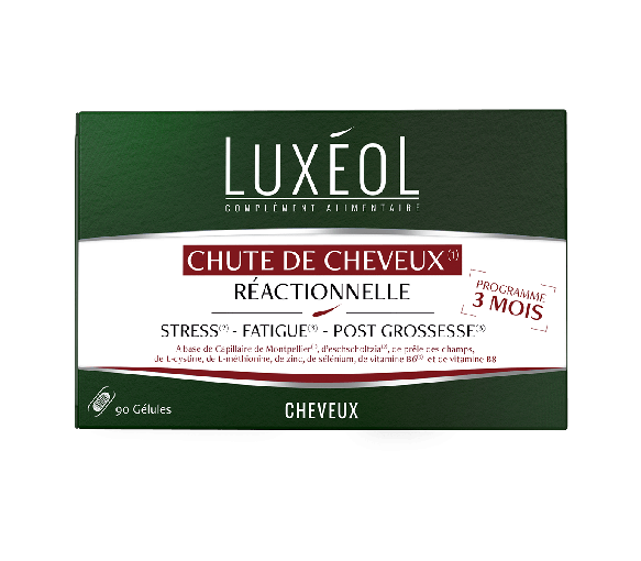 Chute de cheveux réactionnelle Luxéol - boîte de 90 gélules