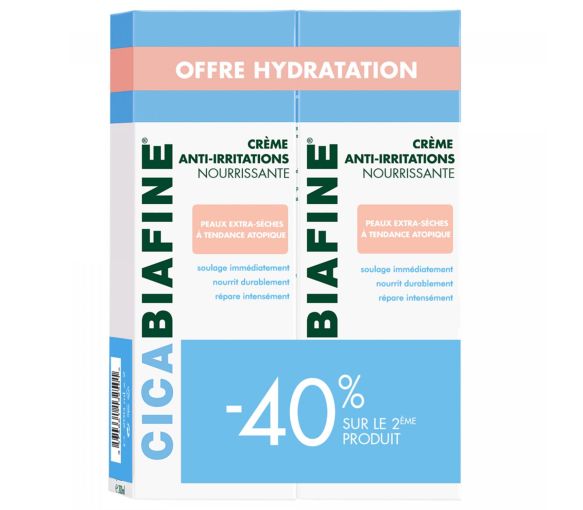 Cicabiafine crème corporelle anti-irritations hydratante - 2 tubes de 200 ml