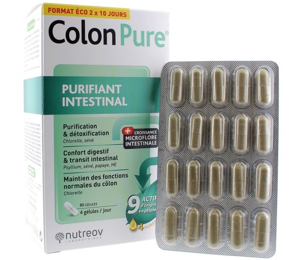 Colon Pure purifiant intestinal - boîte de 80 gélules