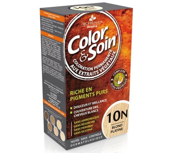 Color & soin coloration permanente Blond platine 10N Les 3 chênes - 1 kit