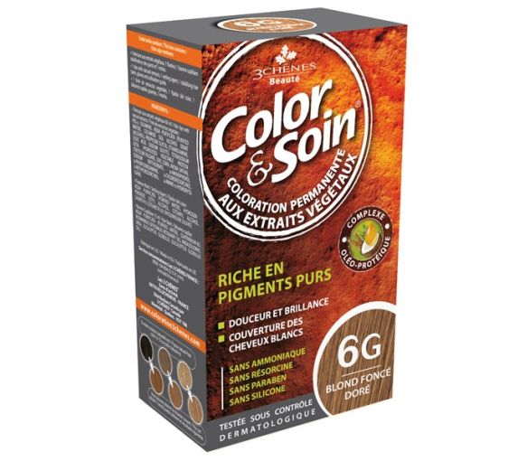 Color & soin coloration permanente Blond foncé doré 6G Les 3 chênes - 1 kit