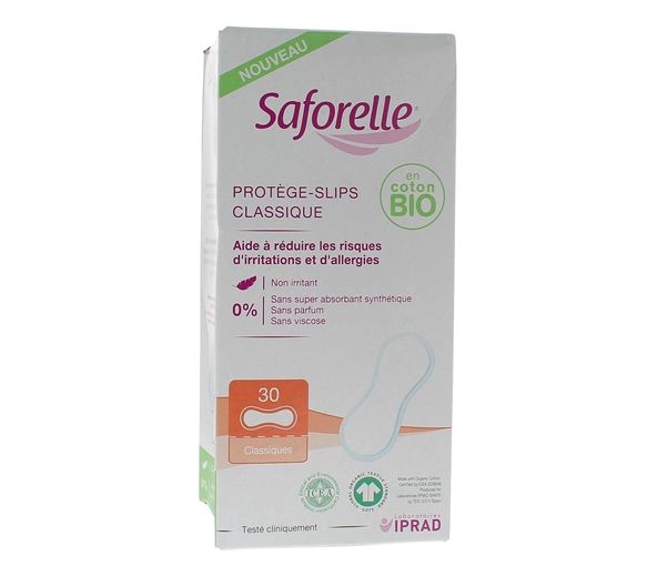 Coton protect protège-slips Saforelle - boite de 30 protège-slips