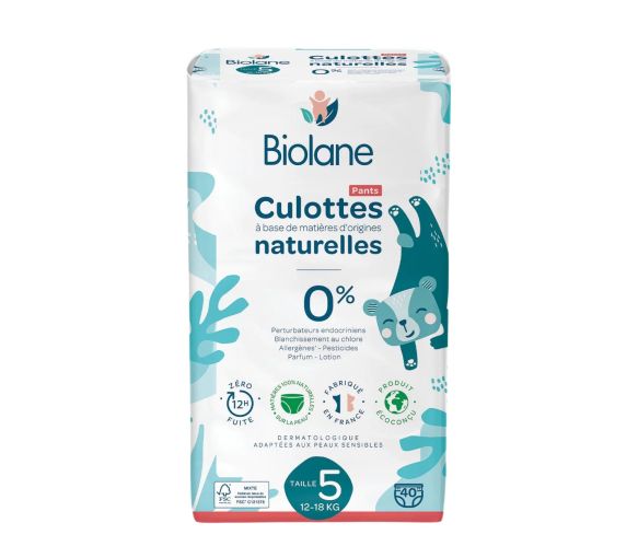 Couches culottes naturelles Biolane taille 5 – sachet de 40 - image 5
