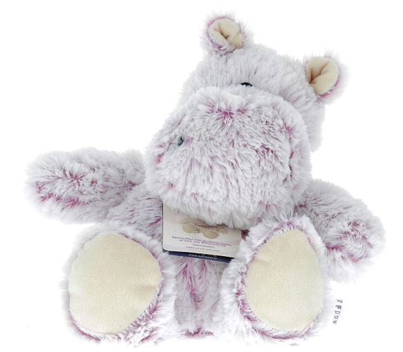 Cozy Peluches Bouillotte Hippopotame Déhoussable Soframar - 1 peluche de 30 cm