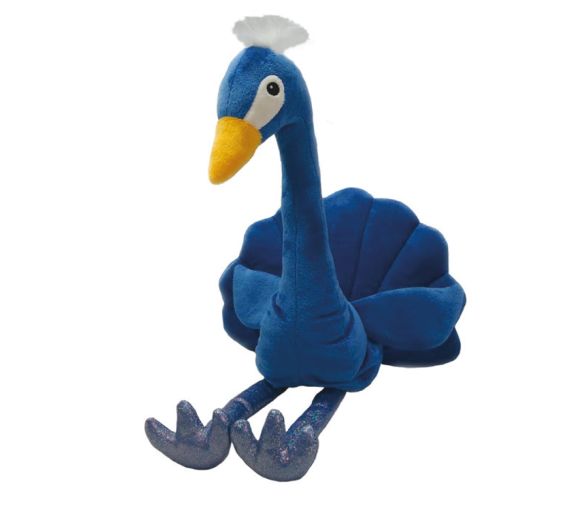 Cozy peluche bouillotte Paon Soframar - 1 peluche de 27 cm