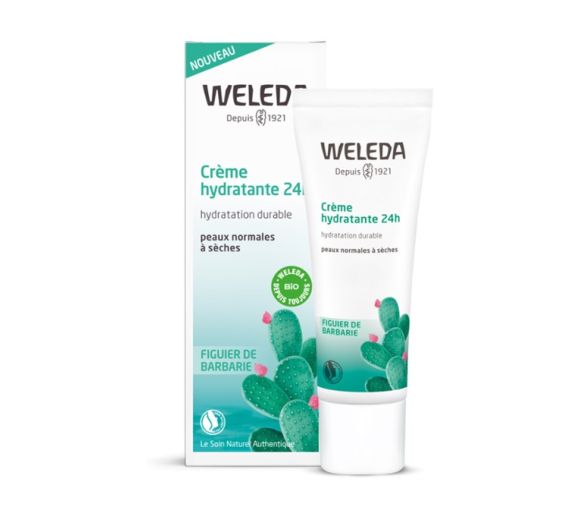 Crème hydratante 24h peaux normales à sèches Weleda - tube de 30 ml - image 1