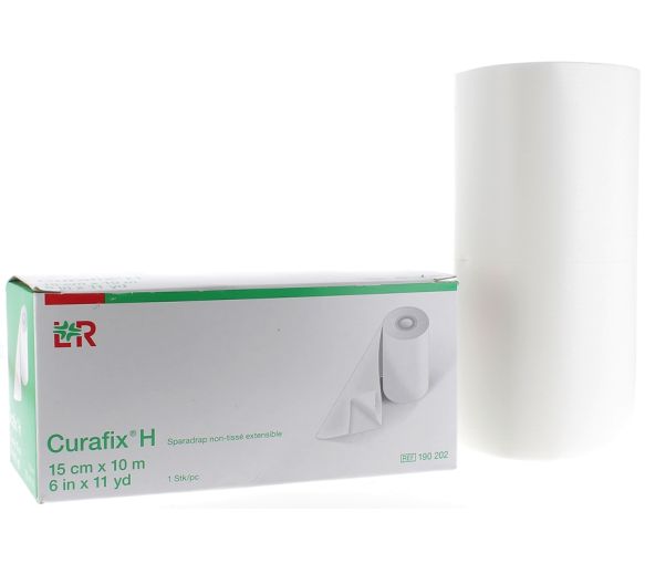 Curafix H Sparadrap non tissé extensible découpable 15cmx10m Lohmann & Rauscher - une bande - image 1
