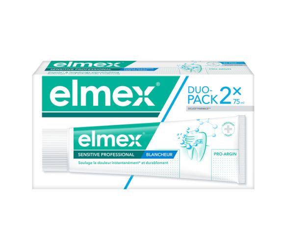 Dentifrice Sensitive professional blancheur Elmex - 2 tubes de 75 ml