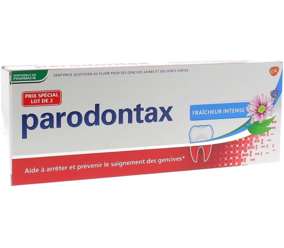 Dentifrice fraîcheur intense Parodontax - lot de 2 tubes de 75 ml