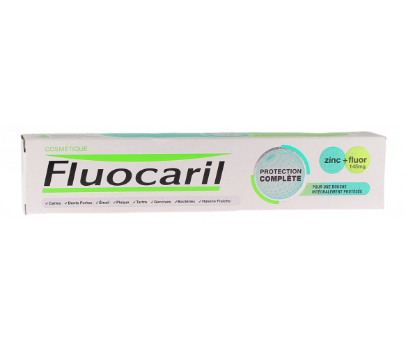 Dentifrice protection complète zinc+fluor Fluocaril - tube de 75ml - image 1