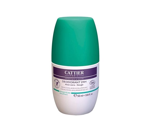 Déodorant 24h Aloe Vera - Sauge Cattier - roll-on de 50 ml - image 1
