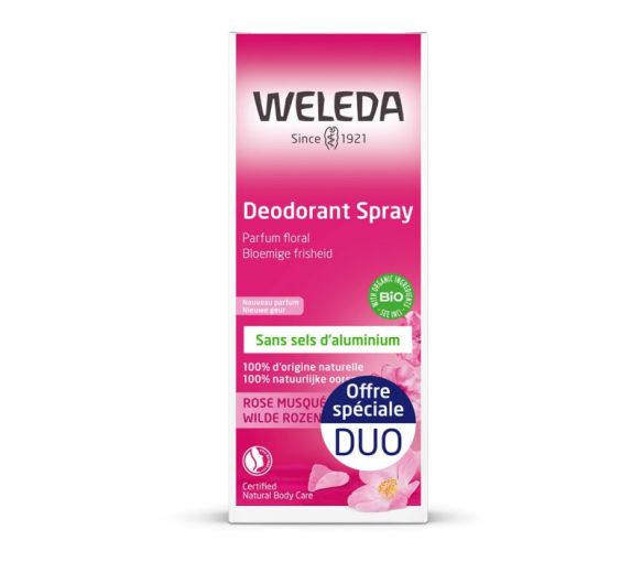 Déodorant à la Rose Musquée Weleda - lot de 2 sprays de 100 ml - image 1