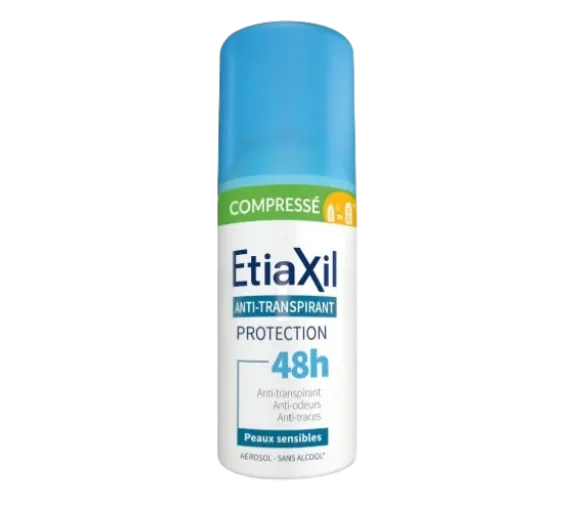 Déodorant anti-transpirant protection 48h compressé Etiaxil - spray de 100ml - image 1