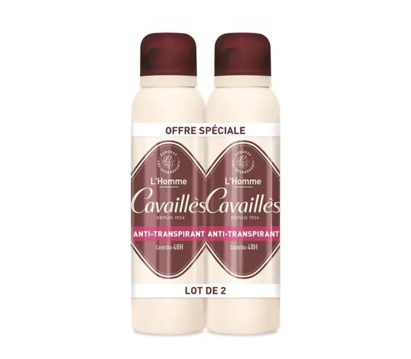 Anti-transpirant homme contrôle 48h Rogé Cavaillès - lot de 2 sprays de 150 ml - image 1