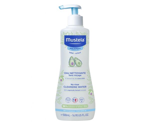 Eau nettoyante sans rinçage peau normale Mustela - flacon-pompe de 500 ml - image 1