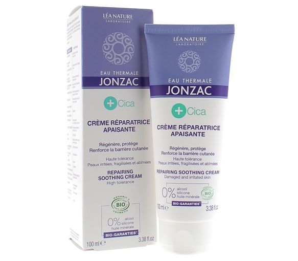 Eau thermale Jonzac +Cica Crème réparatrice apaisante bio Léa Nature - tube de 100 ml
