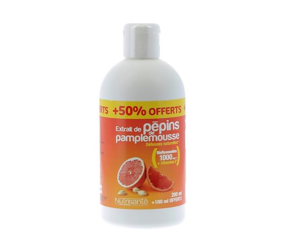 Extrait de pépins de pamplemousse Nutrisanté - flacon de 200 ml + 100 ml offerts