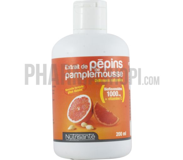 Extrait de pépins de pamplemousse Nutrisanté - flacon de 200 ml