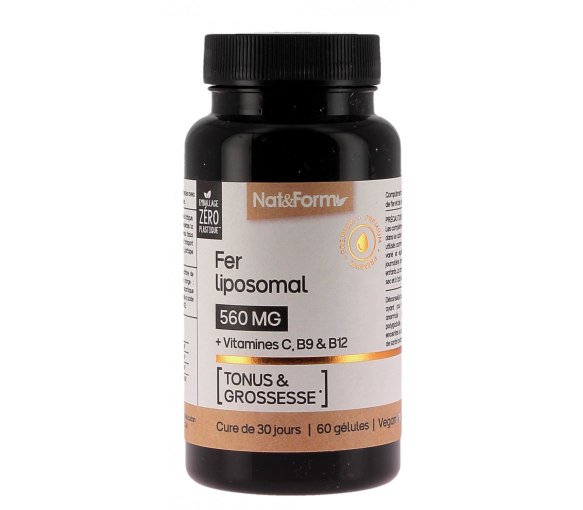 Fer Liposomal Nat&Form - boîte de 60 gélules