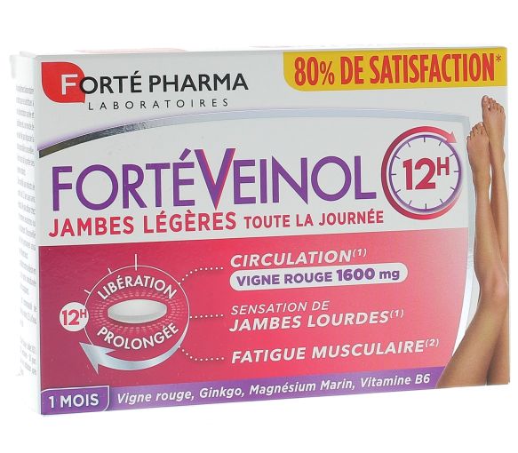 FortéVeinol 12h Jambes légères Forté pharma - boîte de 30 comprimés - image 1