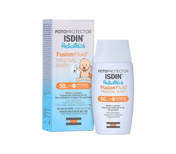 Protection solaire bébé Fusion Fluid Mineral SFP 50+ Fotoprotector Isdin Pediatrics - flacon de 50ml - image 1