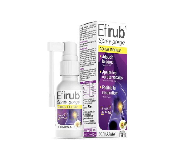 Efirub spray gorge 3C Pharma - spray de 20ml