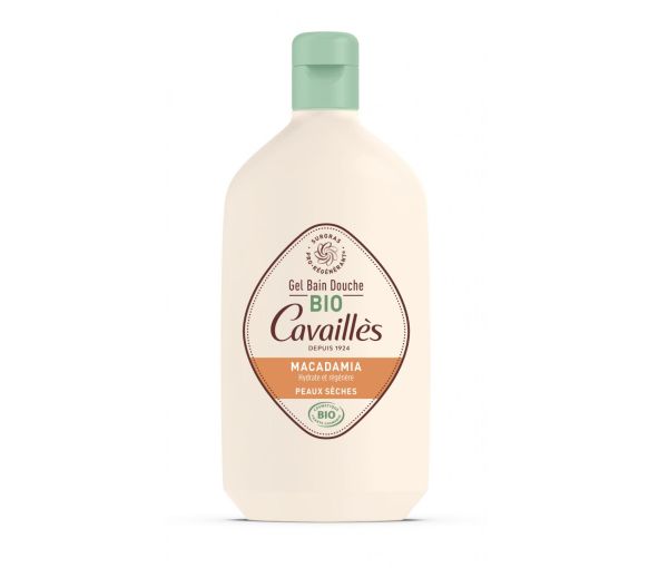 Gel bain douche BIO Huile de Macadamia peaux sèches Rogé Cavaillès - flacon de 400 ml