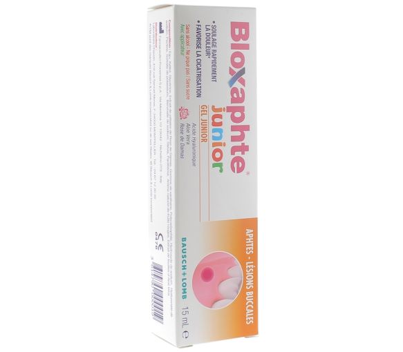 Gel Protecteur BIoxaphte Junior : aphtes, lésions buccales Bausch Lomb - tube de 15 ml