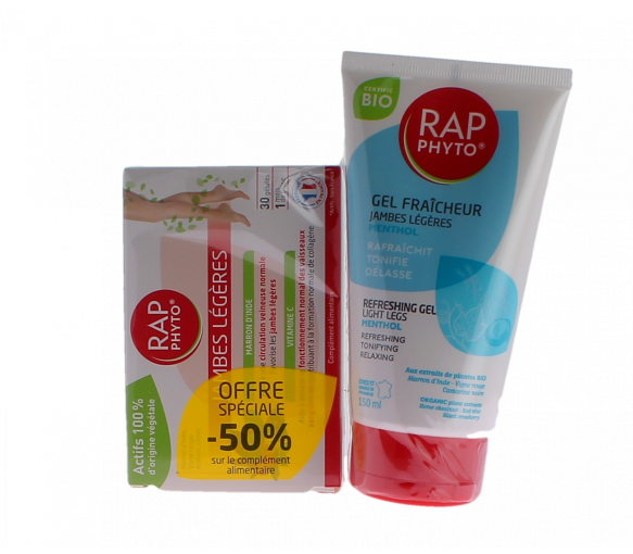 Gel fraicheur jambes légères Rap Phyto - tube de 150 ml + offre spéciale -50% sur le complément alimentaire - image 1