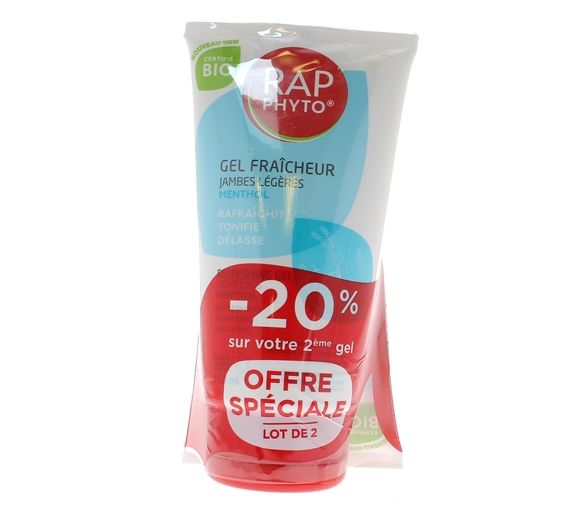 Gel jambes légères bio Rap Phyto - lot de 2 tubes de 150 ml