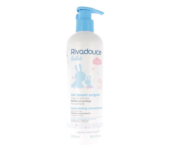 Gel lavant sugras bébé bio Rivadouce - flacon de 500 ml