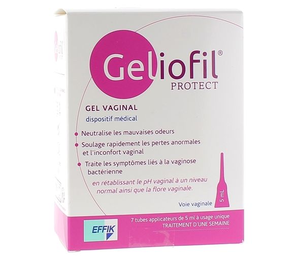 Geliofil Protect gel vaginal Effik - boite de 7 doses de 5 ml