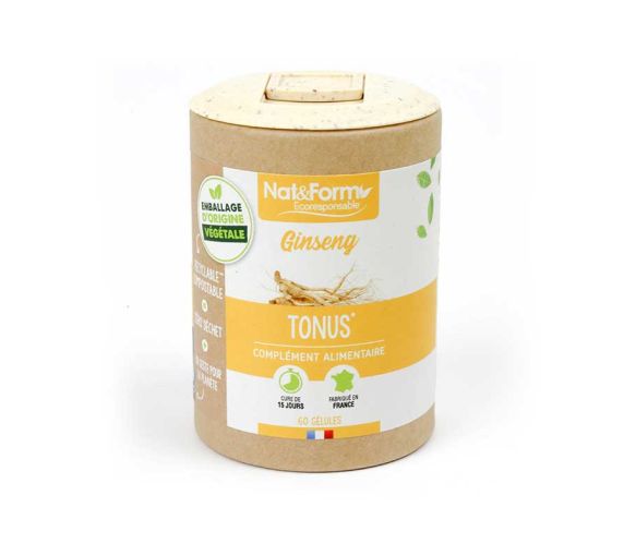 Ginseng tonus Nat&Form - boite de 60 gélules - image 1
