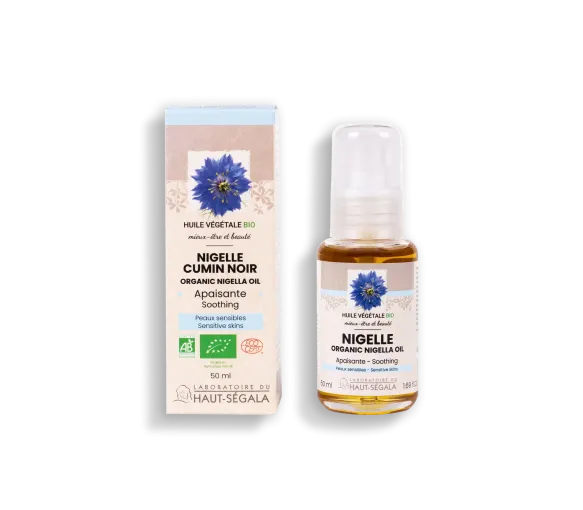 Huile de Nigelle cumin noir bio apaisante Laboratoire Haut-Ségala - flacon de 50ml