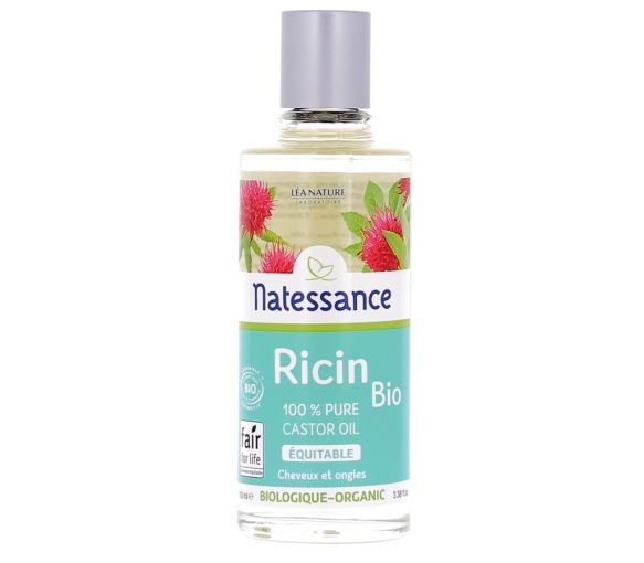 Huile de Ricin Bio 100% pure Natessance - Flacon de 100 ml