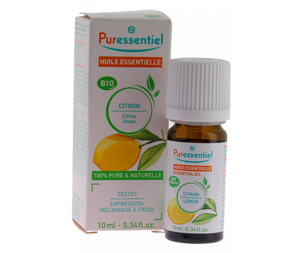 Huile essentielle bio Citron Puressentiel - flacon de 10 ml