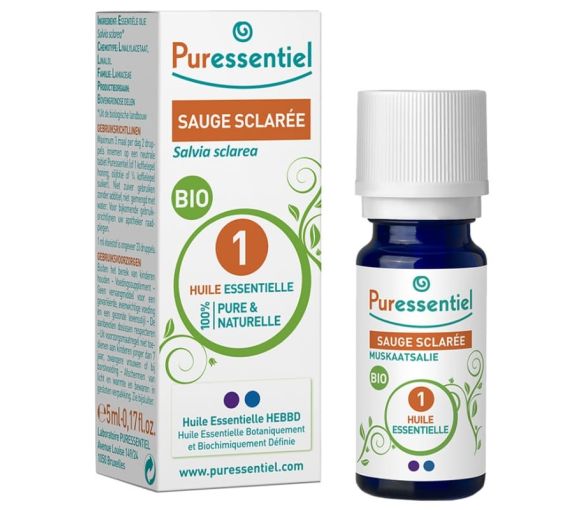 Huile essentielle bio sauge sclarée Puressentiel - flacon de 5 ml