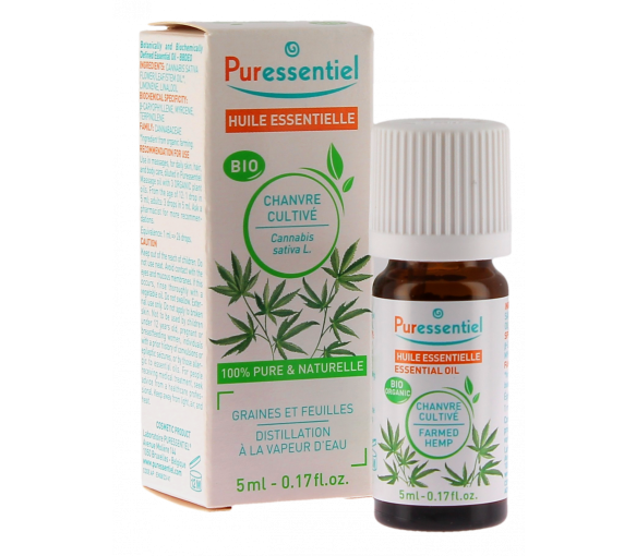 Huile essentielle chanvre cultivé Puressentiel - flacon de 5ml