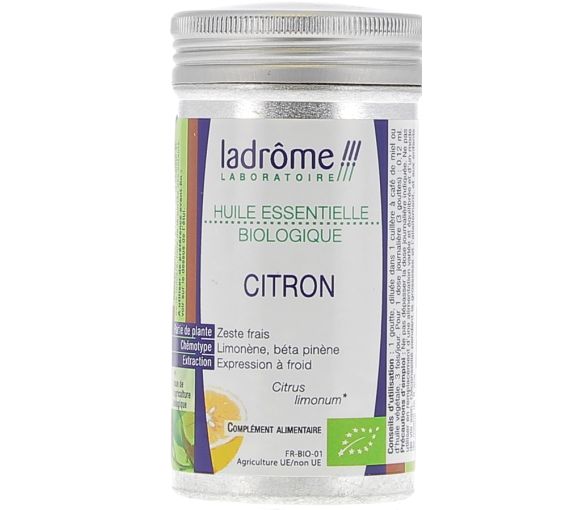 Huile essentielle citron Bio Ladrôme - Flacon de 10 ml