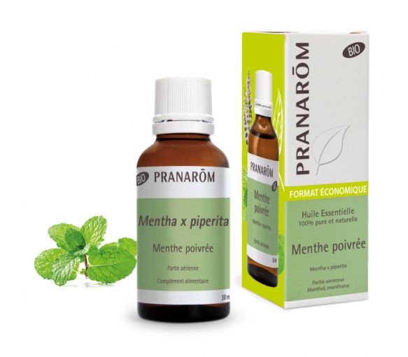 Huile essentielle menthe poivrée bio Pranarom - flacon de 30ml