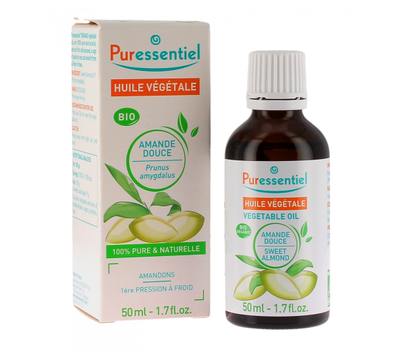 Huile végétale bio d'amande douce Puressentiel - flacon de 50 ml - image 1